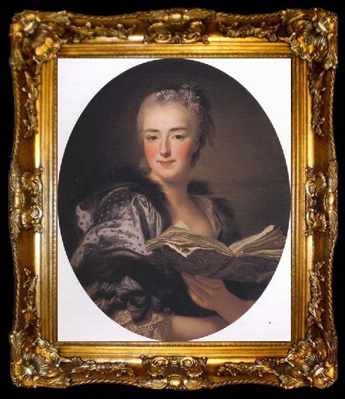 framed  Alexandre Roslin Portrait of Marie-Jeanne Buzeau, ta009-2